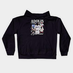 Adolis Garcia Vintage Collage Kids Hoodie